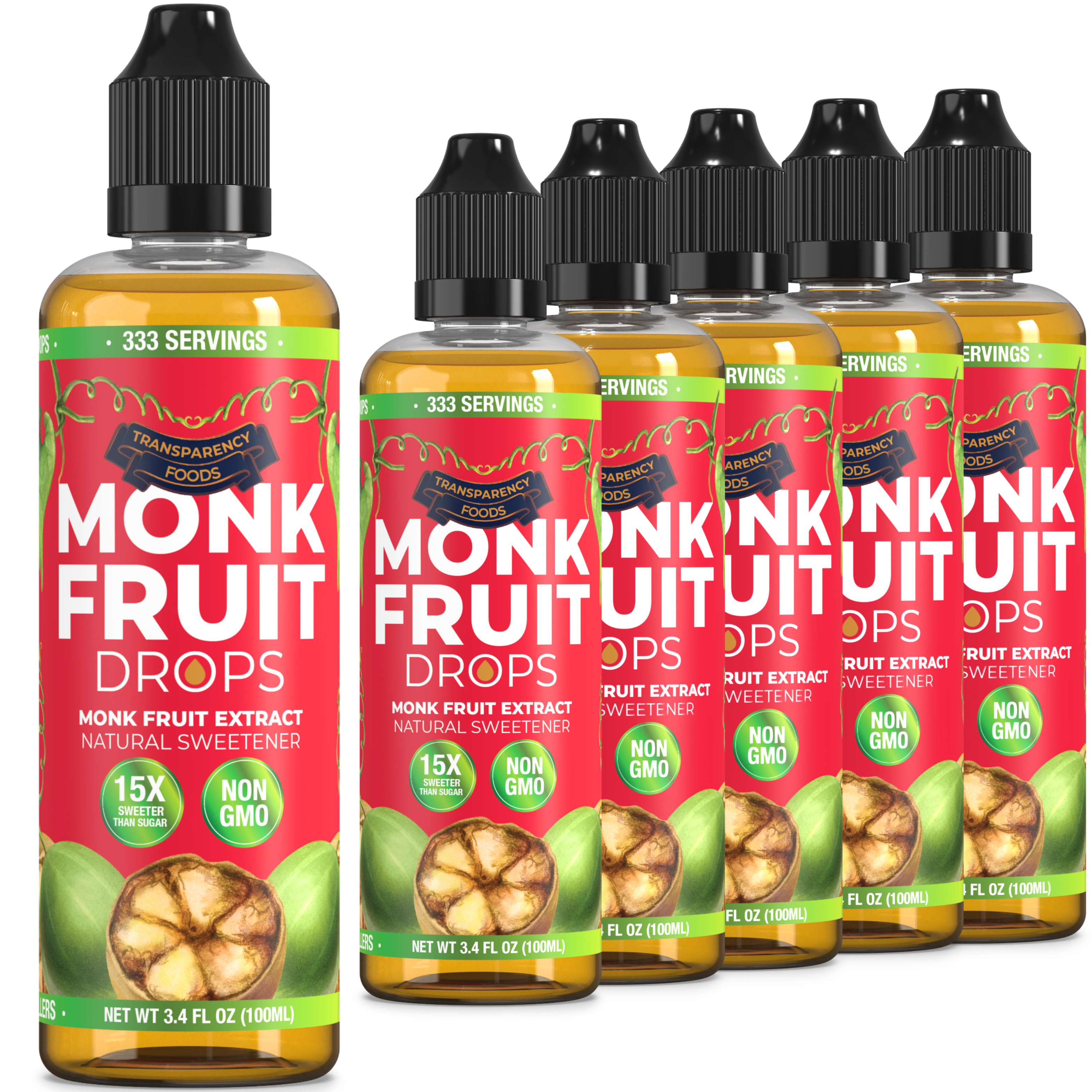 Monk Fruit Drops - New Formula (6 Drops = 1 Tsp of Sugar)