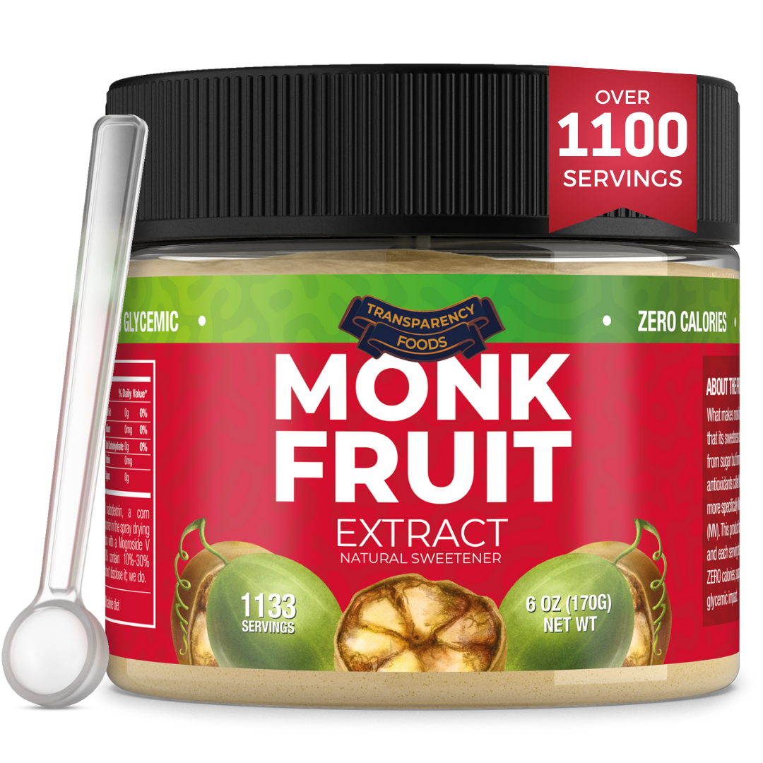 Monk Fruit Extract Powder - 25X Sweeter Than Sugar - 7% Mogroside V (3oz, 566 servings) (Bulk)