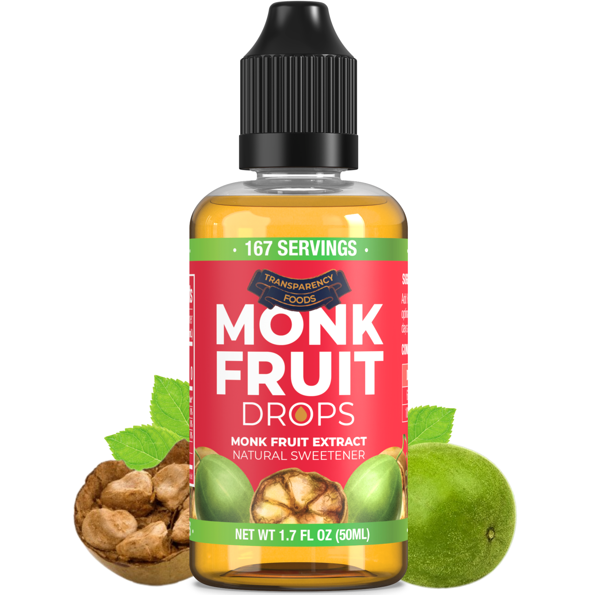 Monk Fruit Drops - New Formula (6 Drops = 1 Tsp of Sugar)