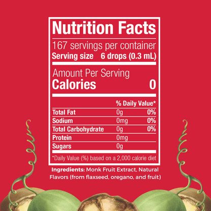 Monk Fruit Drops - New Formula (6 Drops = 1 Tsp of Sugar)