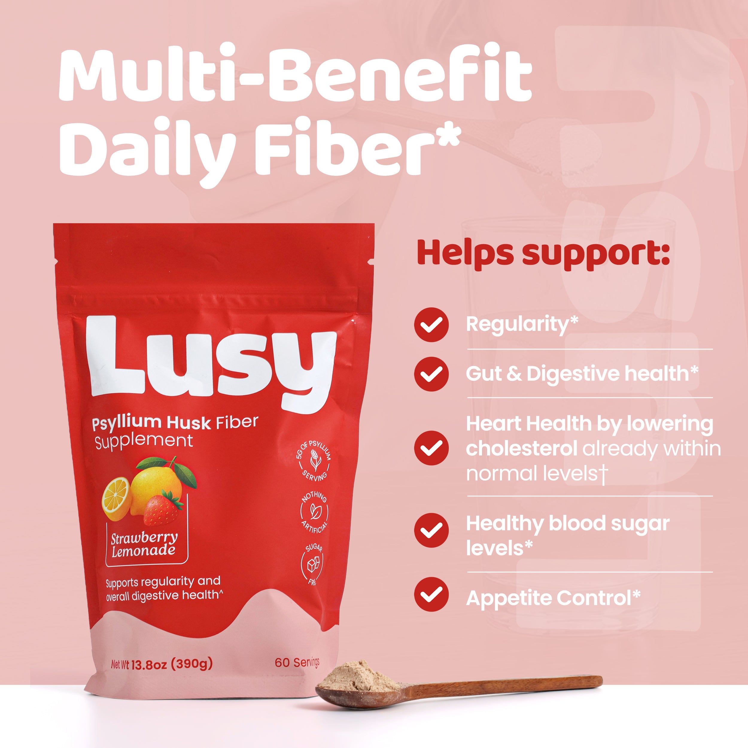 Lusy: Daily Psyllium Husk Fiber