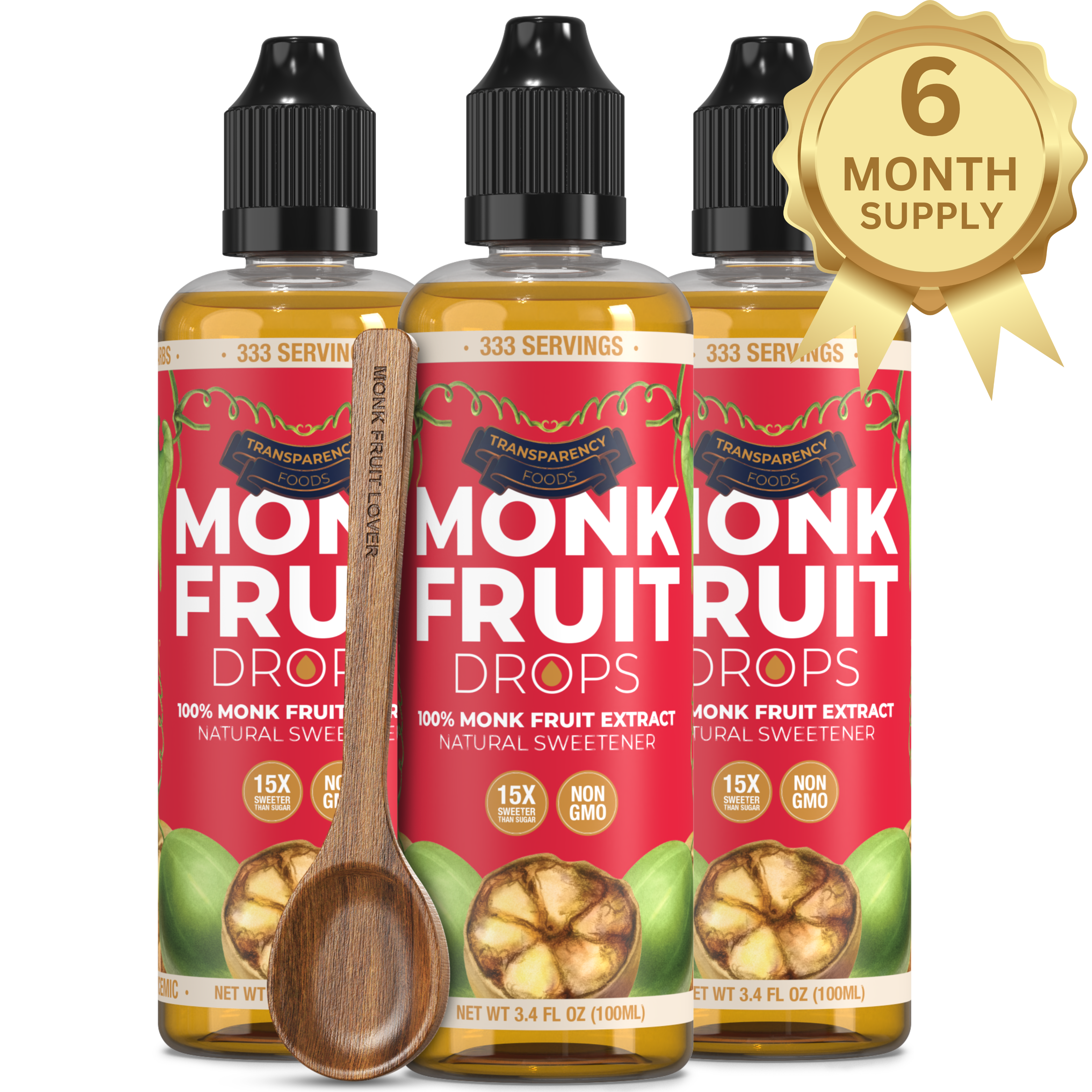 Monk Fruit Drops - 100% Monk Fruit Extract (6 Drops = 1 Tsp of Sugar)