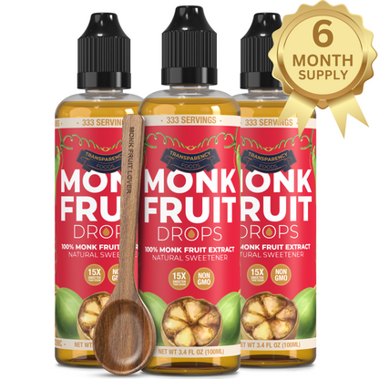 Monk Fruit Drops - 100% Monk Fruit Extract (6 Drops = 1 Tsp of Sugar)