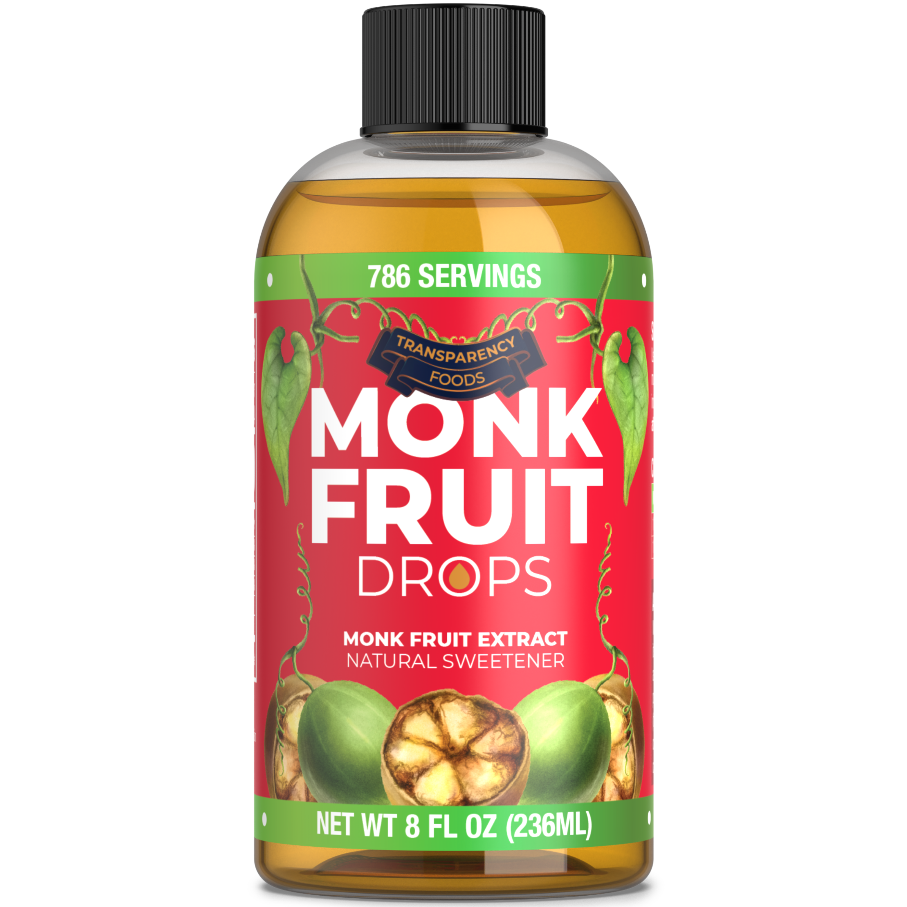 Monk Fruit Drops - New Formula (6 Drops = 1 Tsp of Sugar)