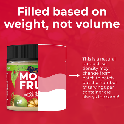Monk Fruit Extract Powder - 90X Sweeter Than Sugar - 25% Mogroside V