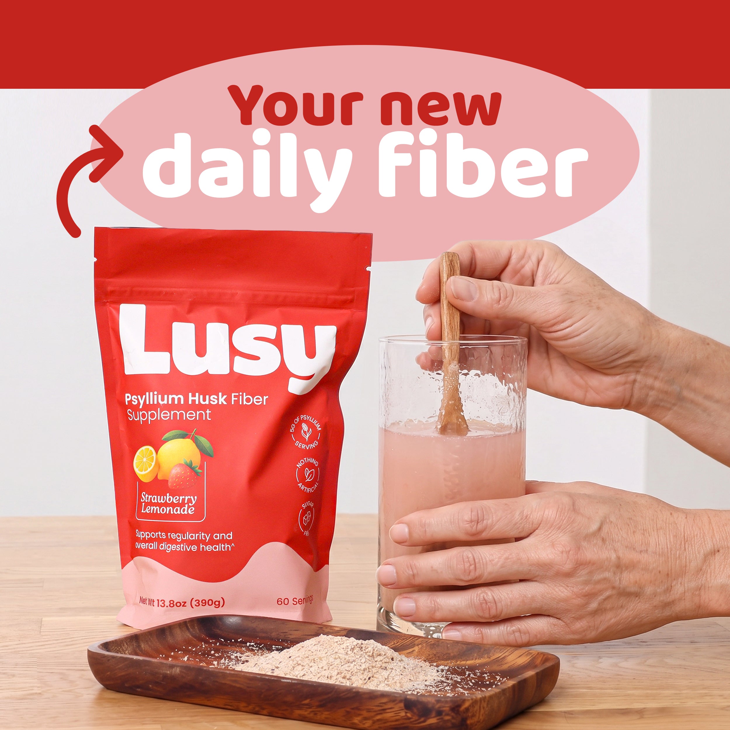 Lusy: Daily Psyllium Husk Fiber