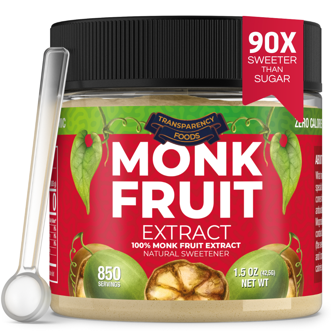 Monk Fruit Extract Powder - 90X Sweeter Than Sugar - 25% Mogroside V