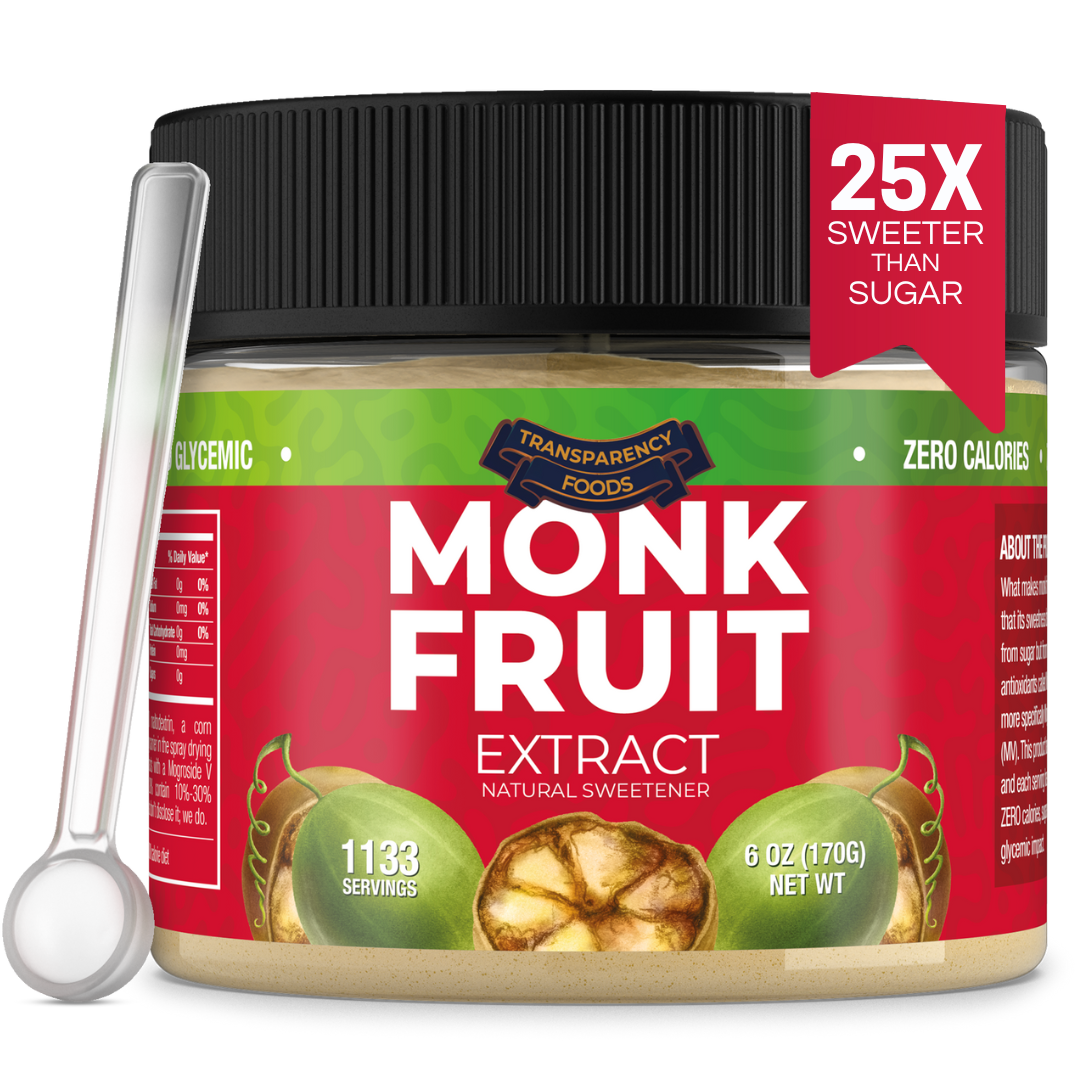 Monk Fruit Extract Powder - 25X Sweeter Than Sugar - 7% Mogroside V (3oz, 566 servings)