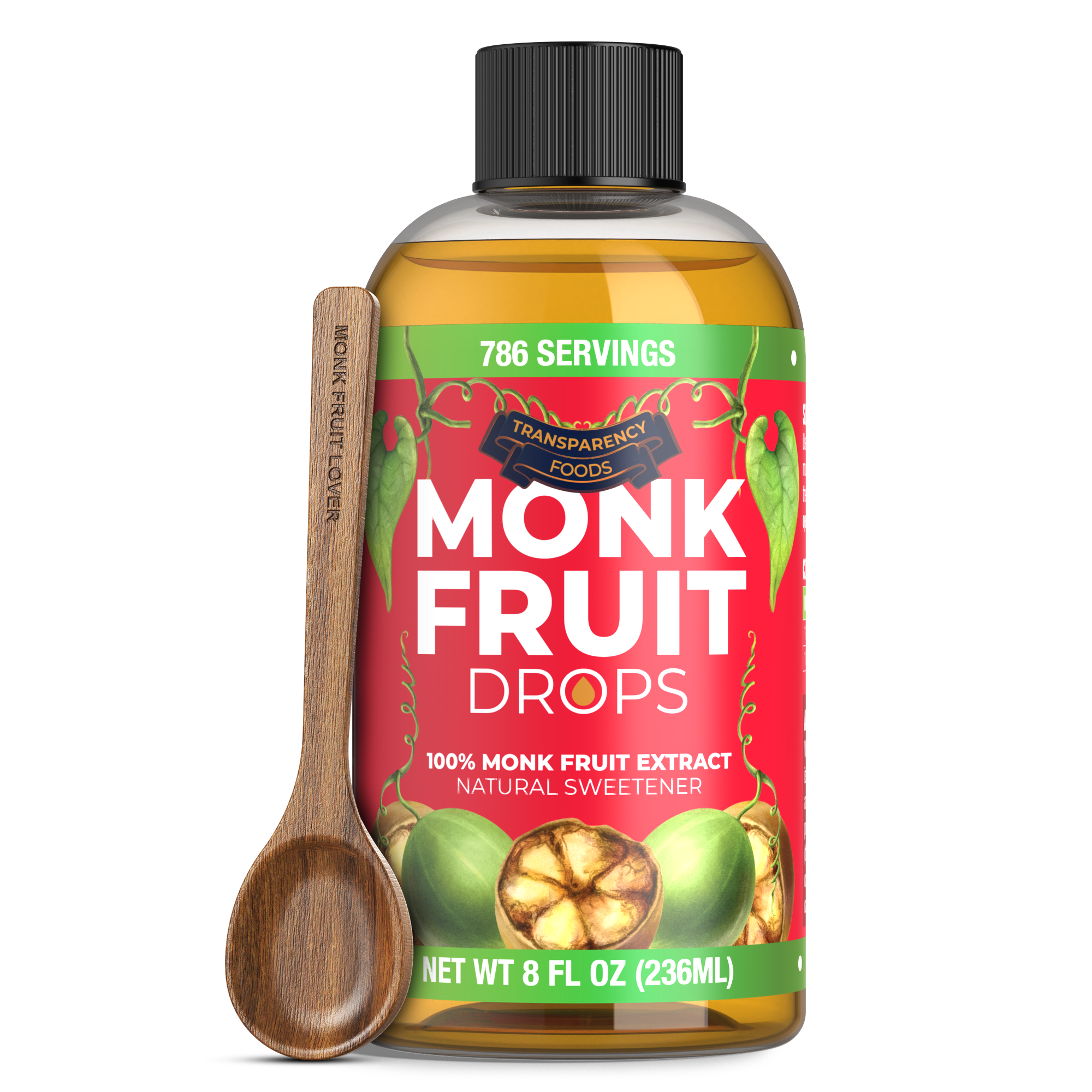 Monk Fruit Drops - 100% Monk Fruit Extract (6 Drops = 1 Tsp of Sugar)