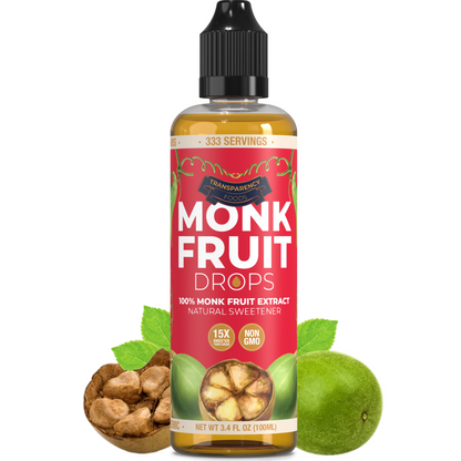 Monk Fruit Drops - 100% Monk Fruit Extract (6 Drops = 1 Tsp of Sugar)