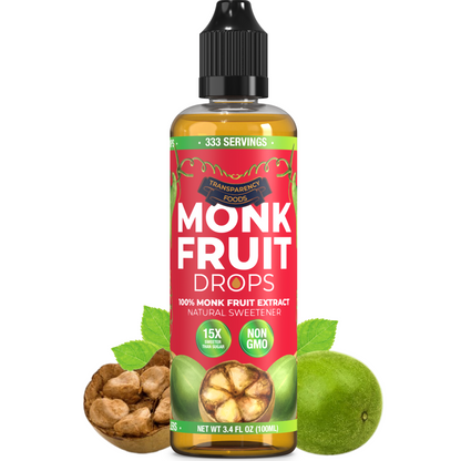 Monk Fruit Drops - 100% Monk Fruit Extract (6 Drops = 1 Tsp of Sugar)