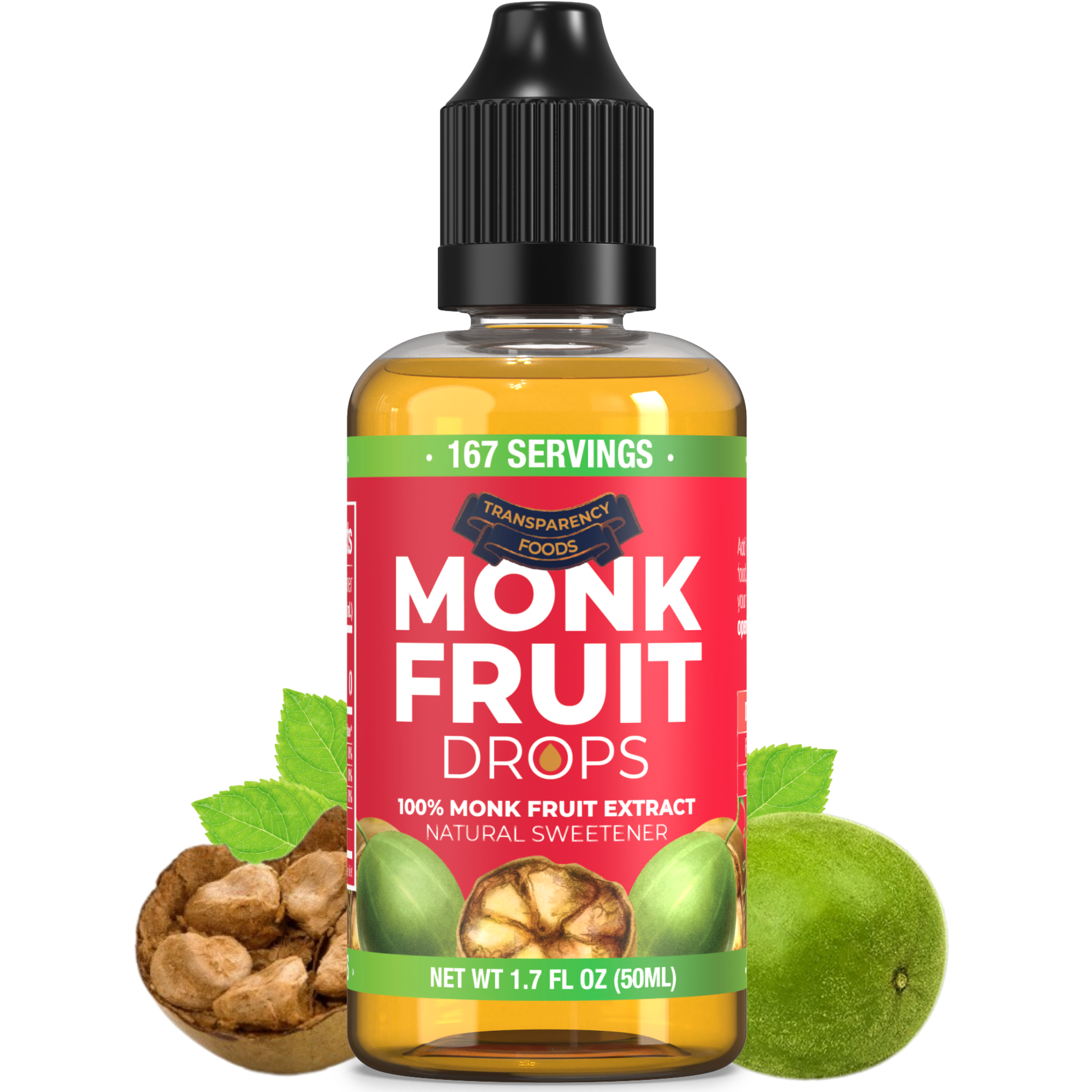 Monk Fruit Drops - 100% Monk Fruit Extract (6 Drops = 1 Tsp of Sugar)