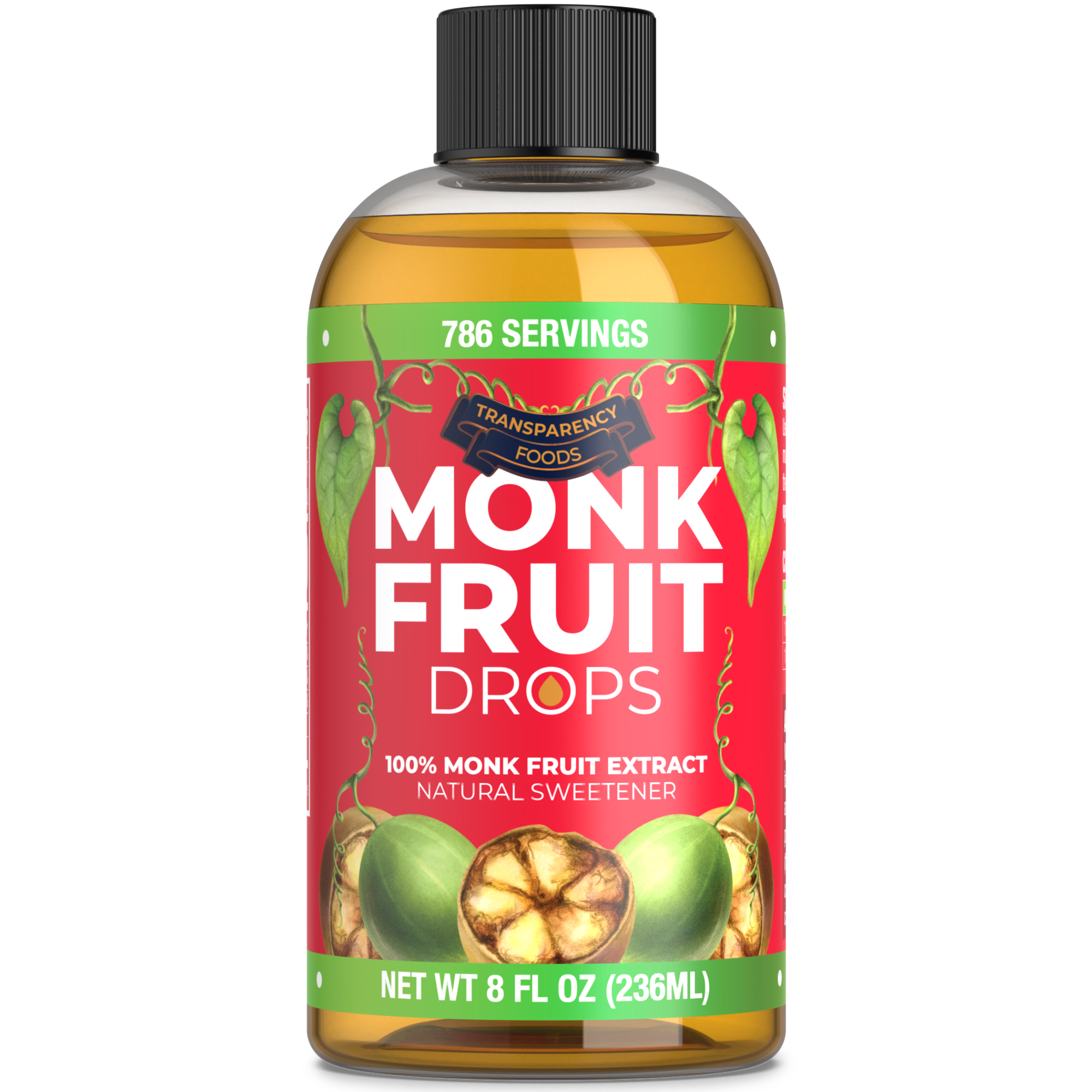 Monk Fruit Drops - New Formula (6 Drops = 1 Tsp of Sugar)